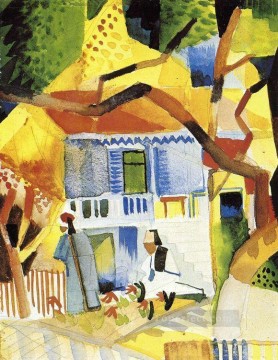 抽象的かつ装飾的 Painting - サンジェルマン表現主義の別荘の中庭